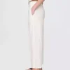 Linen-Blend Relaxed Straight Ankle Pants