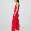 Linen-Blend Relaxed Straight Ankle Pants