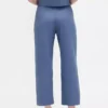 Linen-Blend Relaxed Straight Ankle Pants
