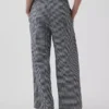 Linen-Blend Relaxed Straight Ankle Pants