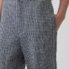 Linen-Blend Relaxed Straight Ankle Pants