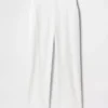 Linen-Blend Relaxed Straight Ankle Pants
