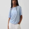 Linen-Blend Relaxed T-Shirt
