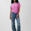 Linen-Blend Relaxed T-Shirt