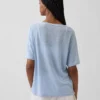 Linen-Blend Relaxed T-Shirt