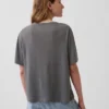 Linen-Blend Relaxed V-Neck T-Shirt