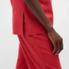 Linen-Blend Shell Tank Top