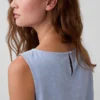 Linen-Blend Shell Tank Top