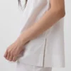 Linen-Blend Shell Tank Top