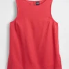 Linen-Blend Shell Tank Top