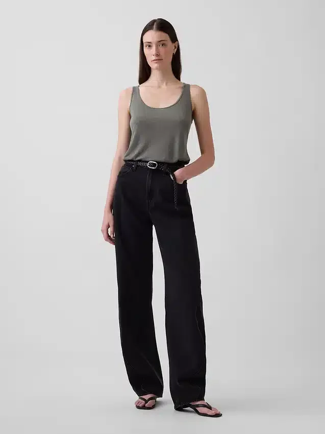 Linen-Blend Tank Top