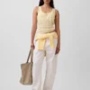 Linen-Blend Tank Top