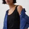 Linen-Blend Tank Top