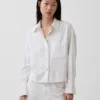 Linen-Cotton Oversized Shirt