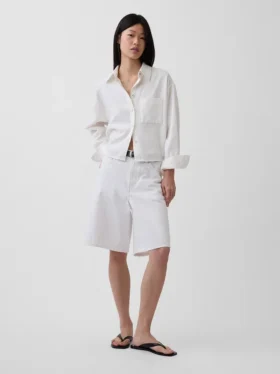Linen-Cotton Oversized Shirt