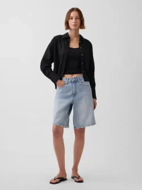 Linen-Cotton Oversized Shirt