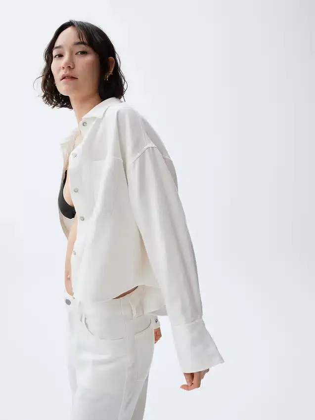 Linen-Cotton Oversized Shirt