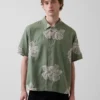 Linen-Cotton Relaxed Straight-Hem Shirt