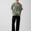 Linen-Cotton Relaxed Straight-Hem Shirt
