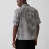 Linen-Cotton Relaxed Straight-Hem Shirt