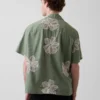 Linen-Cotton Relaxed Straight-Hem Shirt