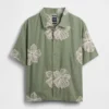 Linen-Cotton Relaxed Straight-Hem Shirt