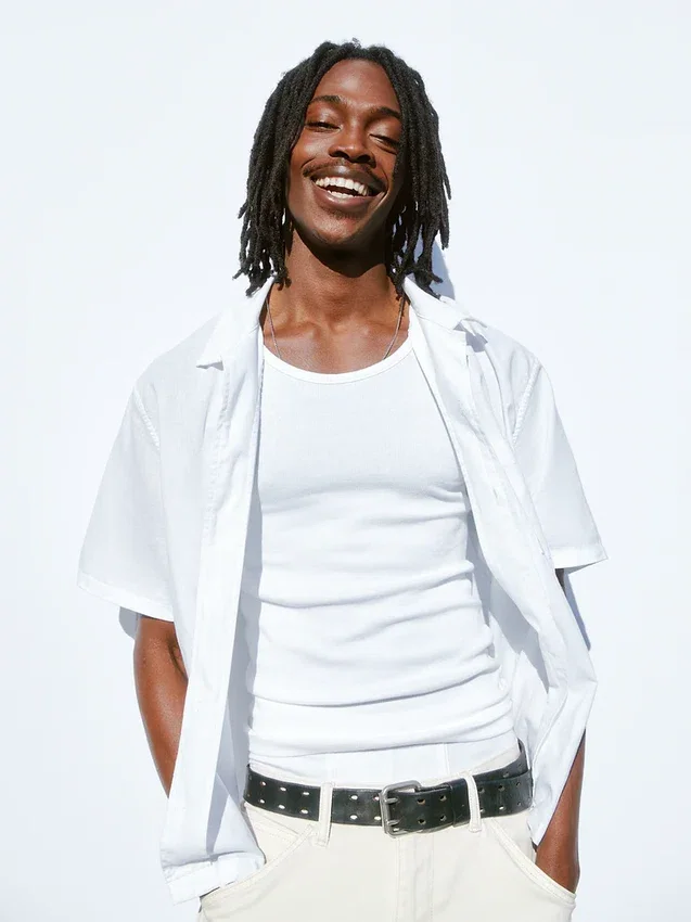 Linen-Cotton Relaxed Straight-Hem Shirt