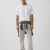Linen-Cotton Relaxed Straight Pants