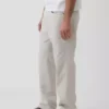 Linen-Cotton Relaxed Straight Pants