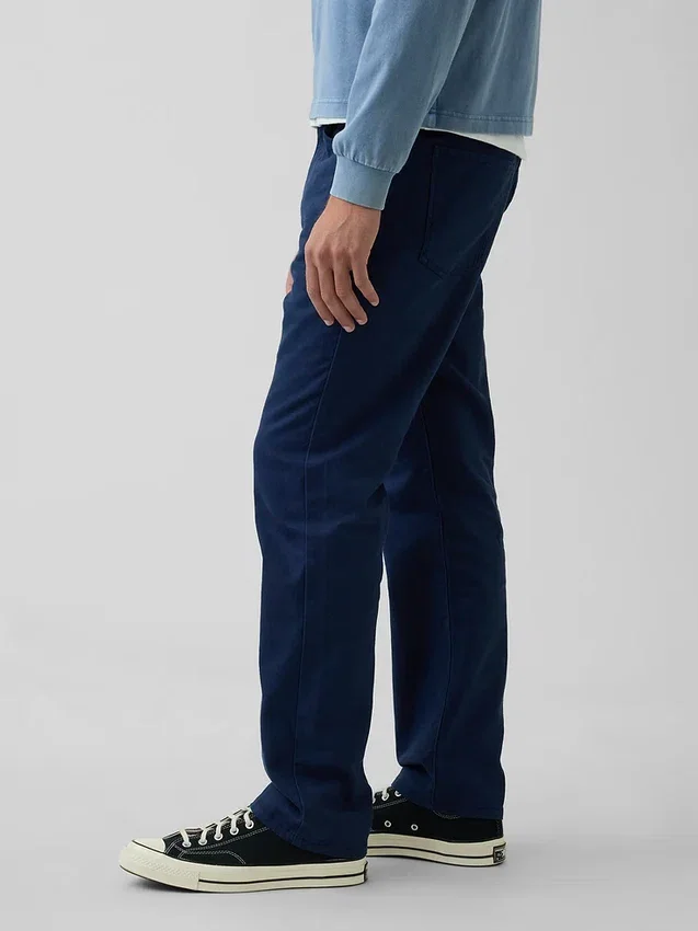 Linen-Cotton Relaxed Straight Pants