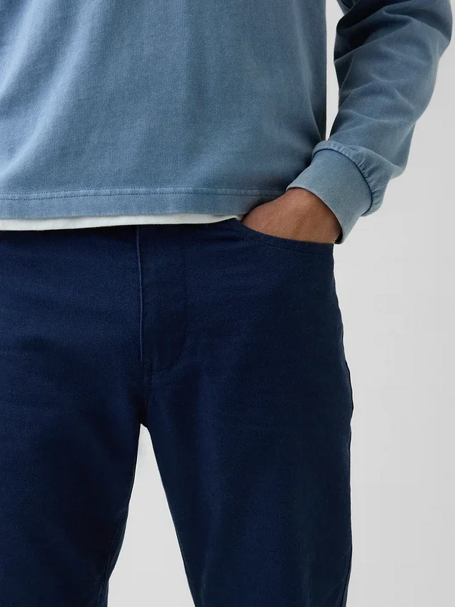 Linen-Cotton Relaxed Straight Pants