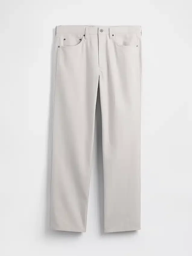 Linen-Cotton Relaxed Straight Pants