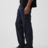 Linen-Cotton Relaxed Straight Trousers