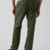 Linen-Cotton Relaxed Straight Trousers