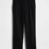 Linen-Cotton Relaxed Straight Trousers