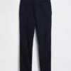 Linen-Cotton Relaxed Straight Trousers