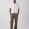 Linen-Cotton Relaxed Taper Easy Pants