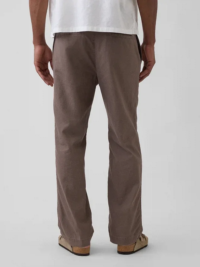 Linen-Cotton Relaxed Taper Easy Pants