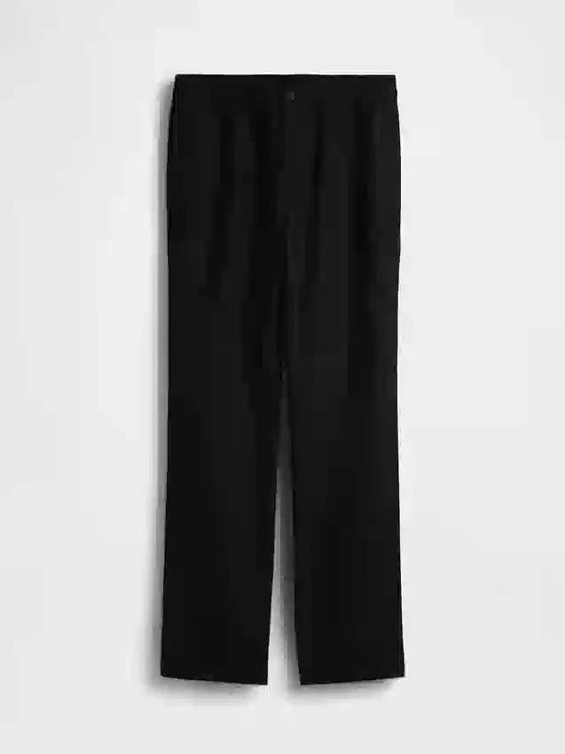Linen-Cotton Relaxed Taper Easy Pants