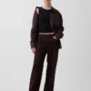 Linen-Cotton Wide-Leg Pants