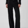 Linen-Cotton Wide-Leg Pants