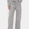 Linen-Cotton Wide-Leg Pants