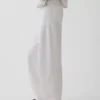 Linen-Cotton Wide-Leg Pants