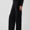 Linen-Cotton Wide-Leg Pants
