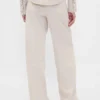 Linen-Cotton Wide-Leg Pants