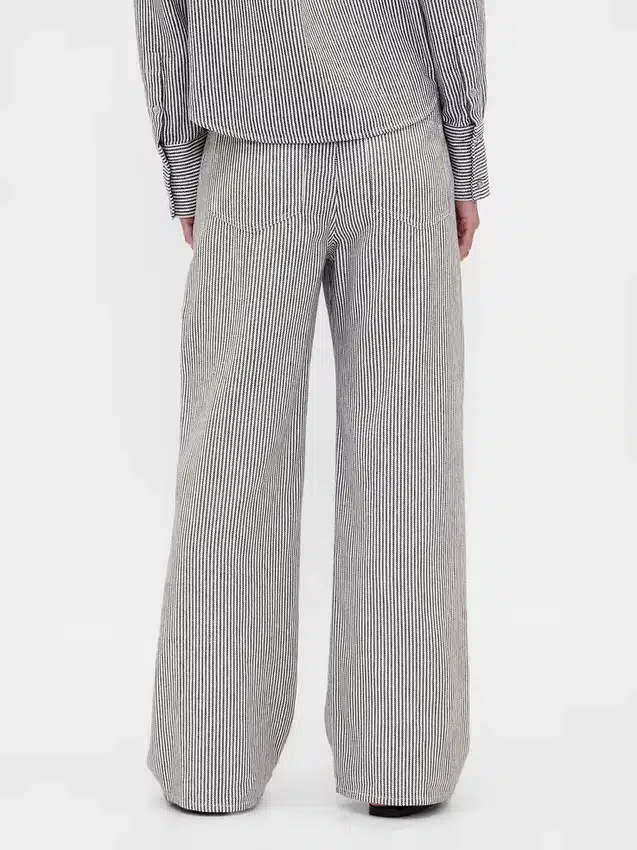 Linen-Cotton Wide-Leg Pants