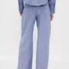 Linen-Cotton Wide-Leg Pants