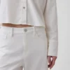 Linen-Cotton Wide-Leg Pants