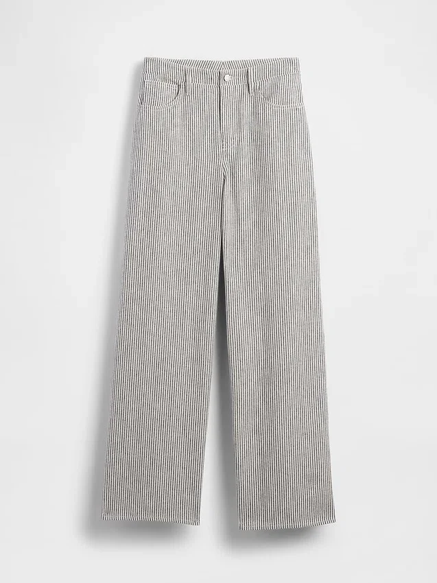Linen-Cotton Wide-Leg Pants