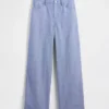 Linen-Cotton Wide-Leg Pants